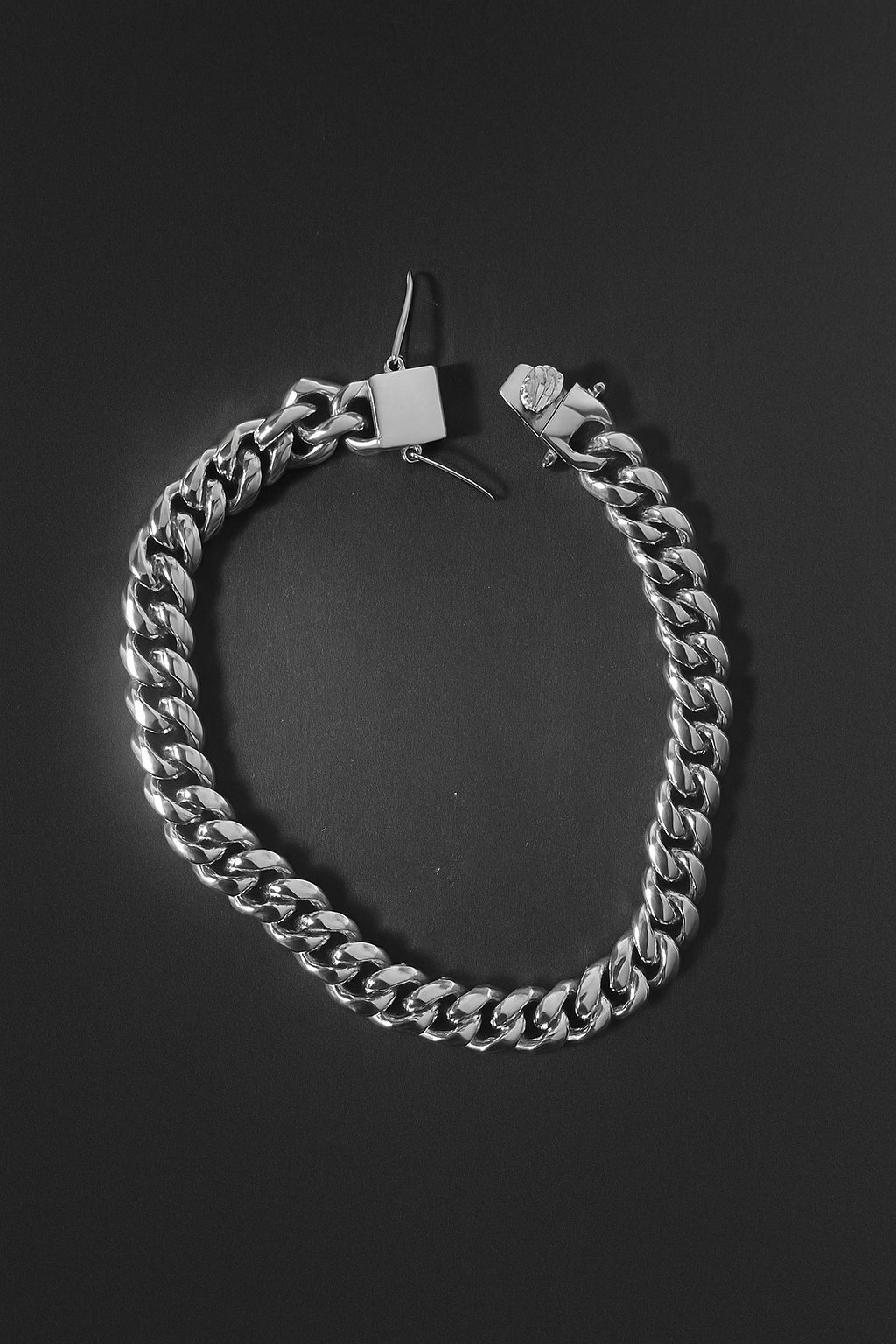 Silver Cuban Link Chain Bracelet