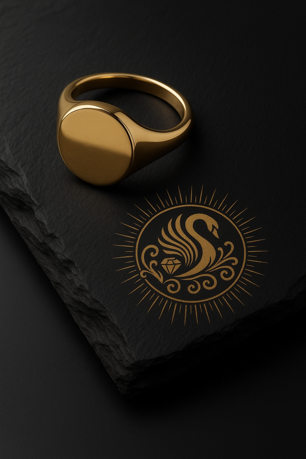 Golden Aura Statement Ring