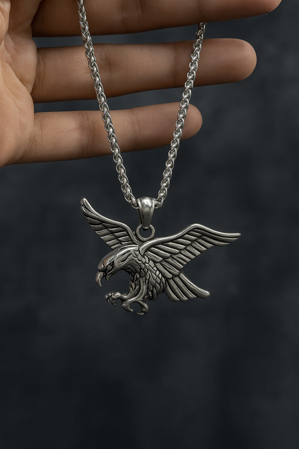 Winged Beast Eagle Pendant Necklace