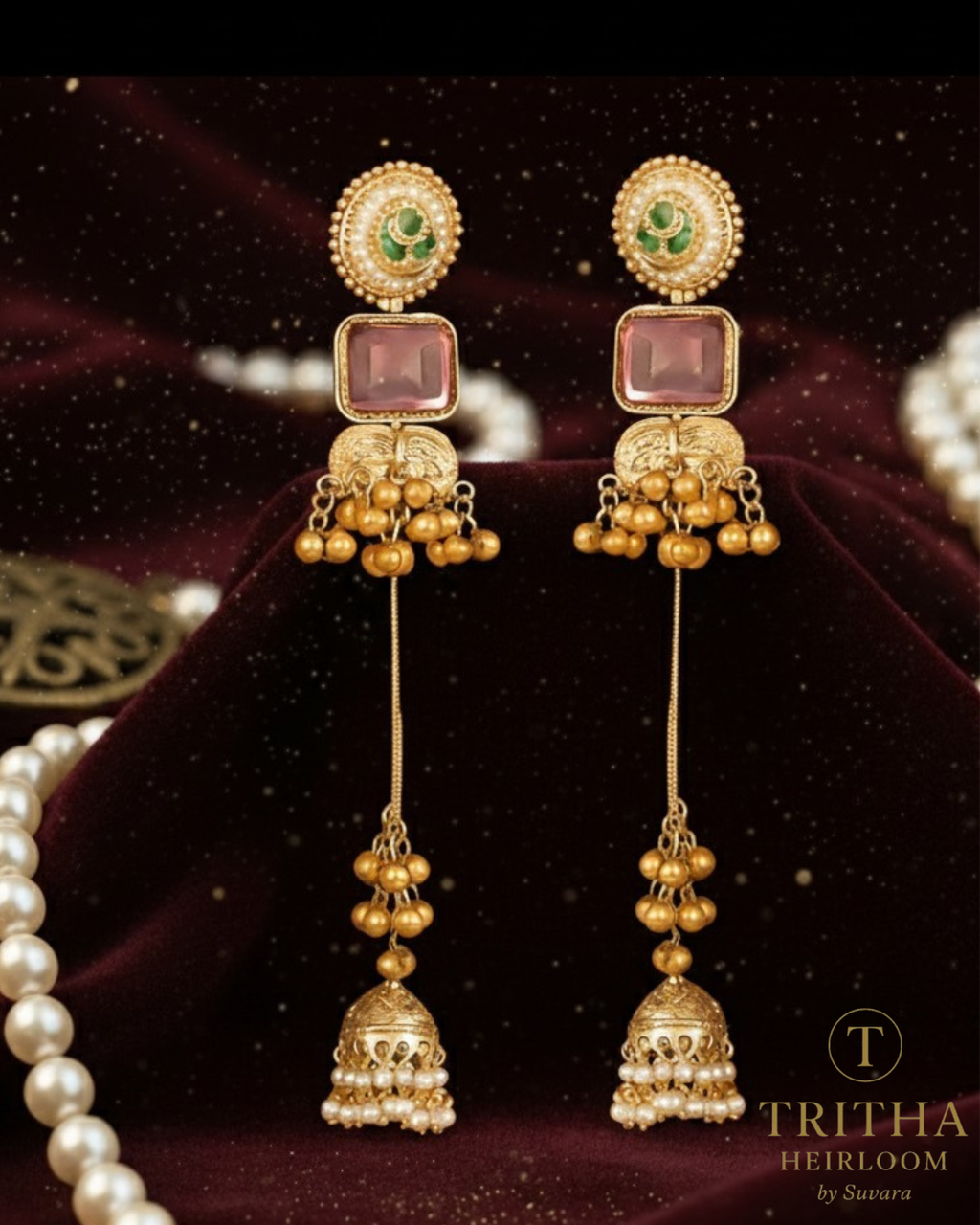 Hoor Long Tassel Drop Earrings