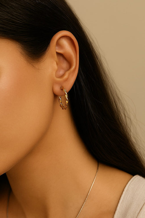 Aira Twisted Mini Hoop Earrings