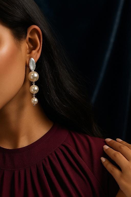 Elora Luxe Pearl Drop Earrings