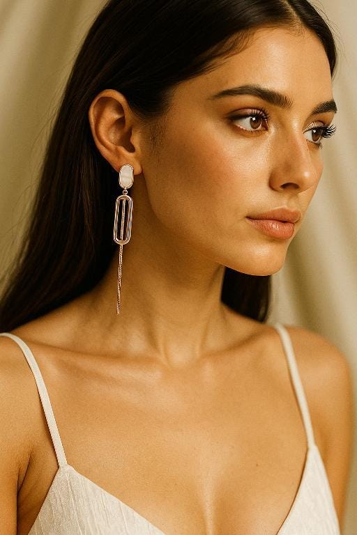 Elora Rose Gold Drop Earrings