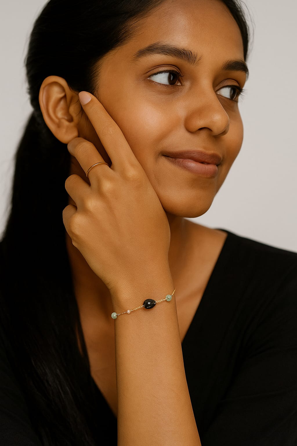 Elegant Gemstone Bead Bracelet