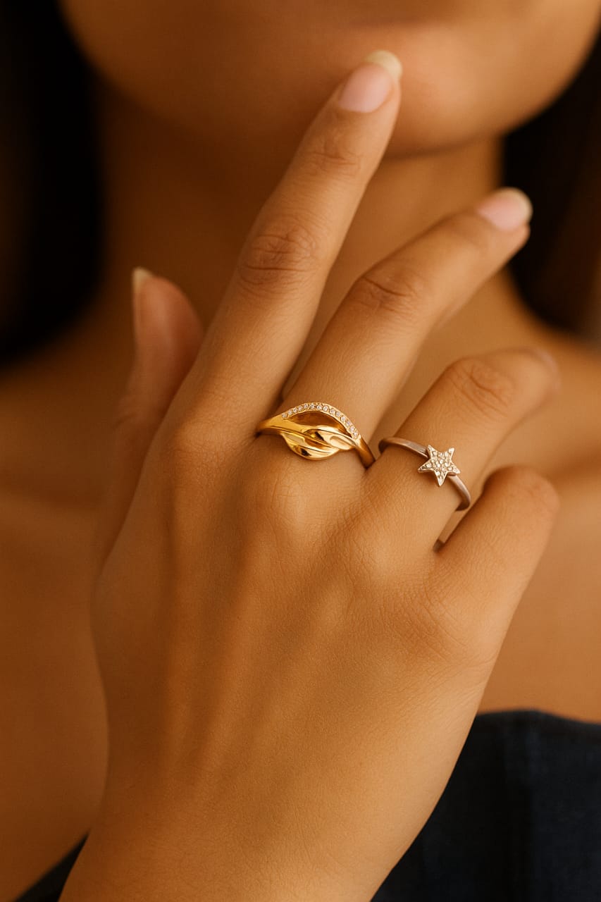 Golden Wave Luxe Ring