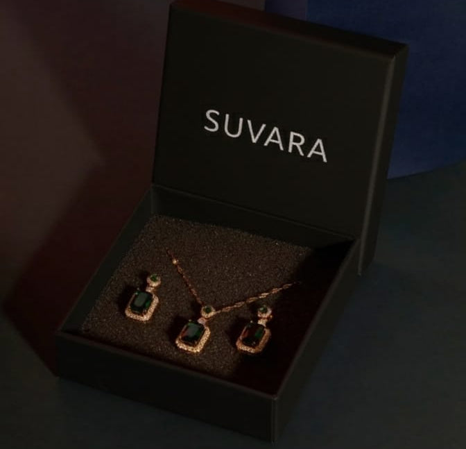 The Regal Emerald Cut Set (18K Gold Plated)