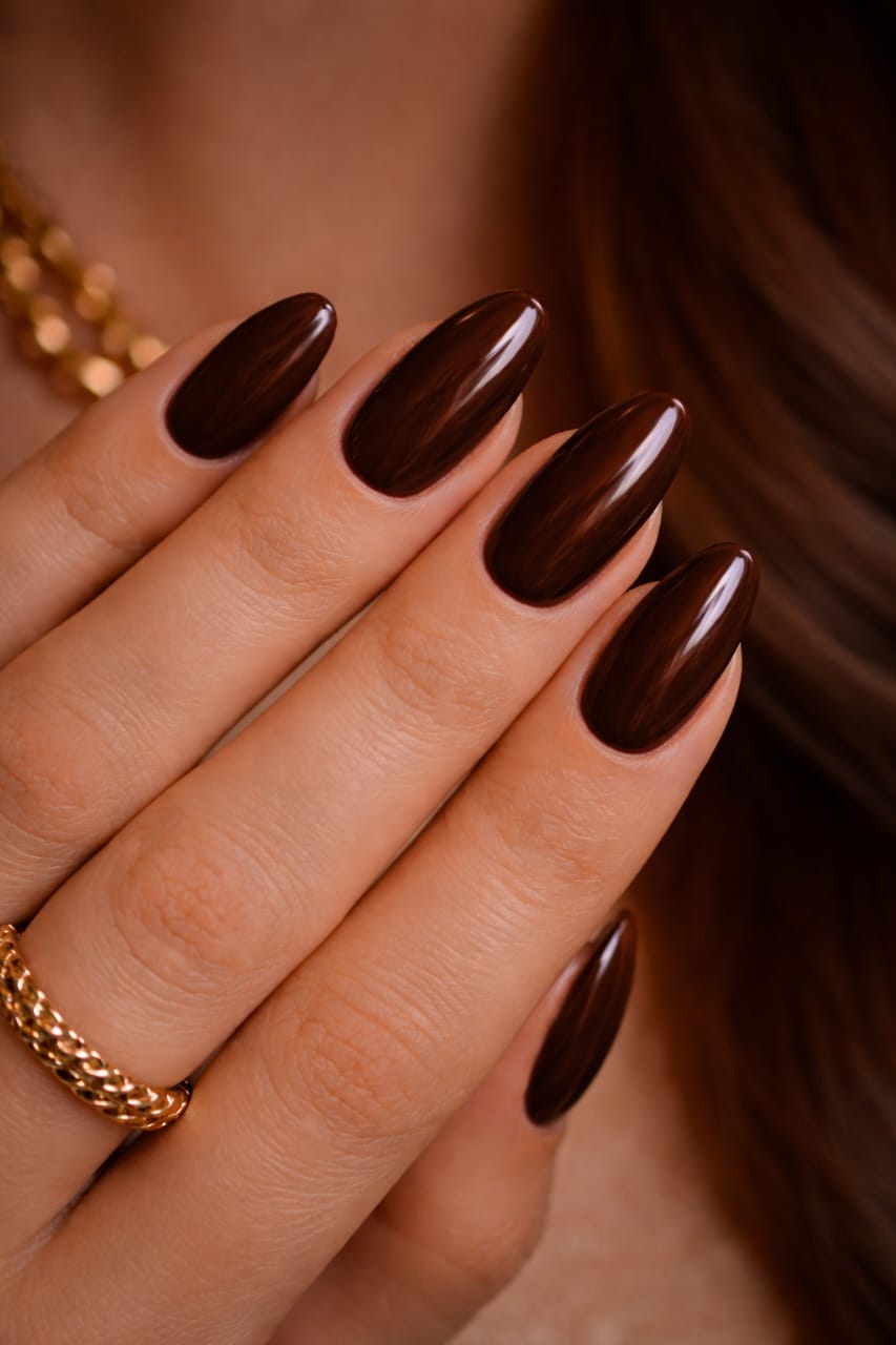 Cocoa Almond Gloss Nail Set