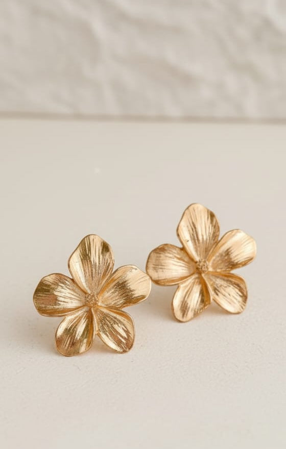 Petal statement earrings