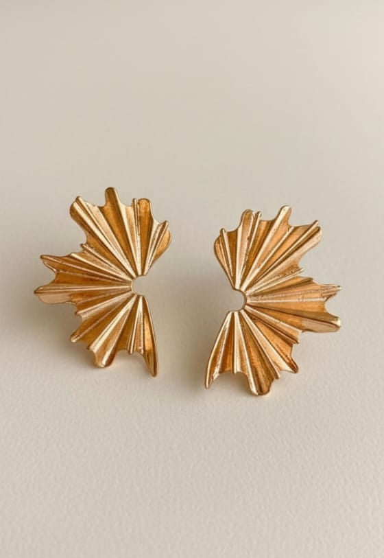 Wave statement earrings
