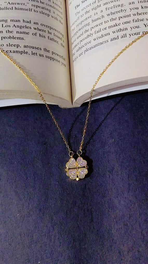 Lucky Bloom Clover Pendant Necklace