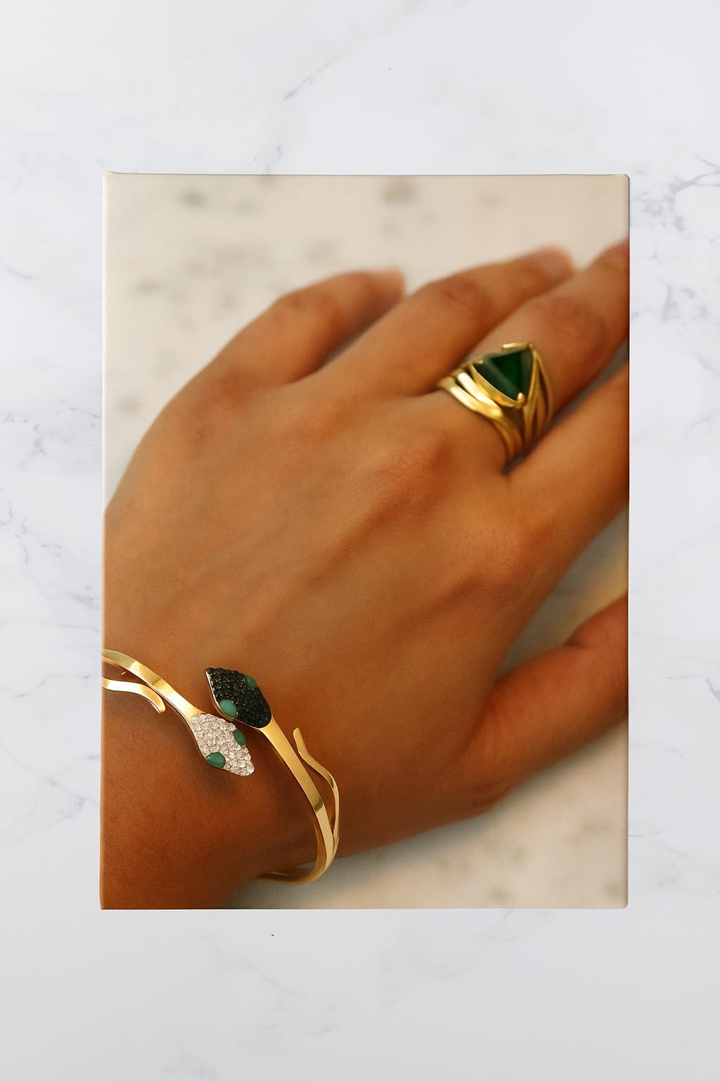 Emerald Serpent Cuff