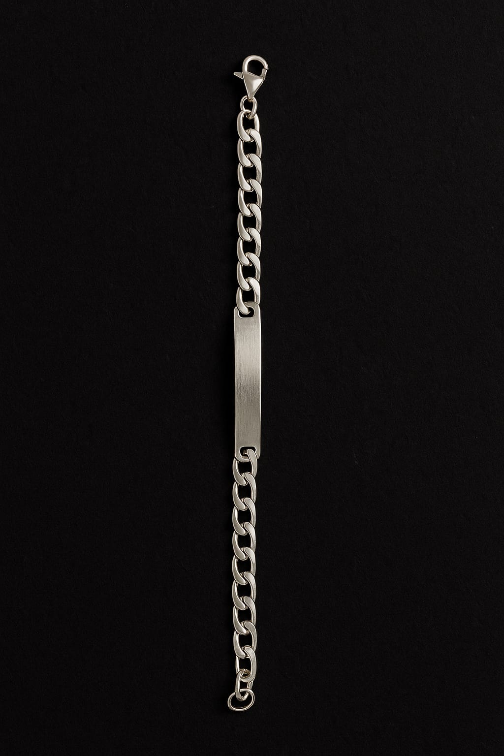 Silver Chain Bracelet with Engraving Bar