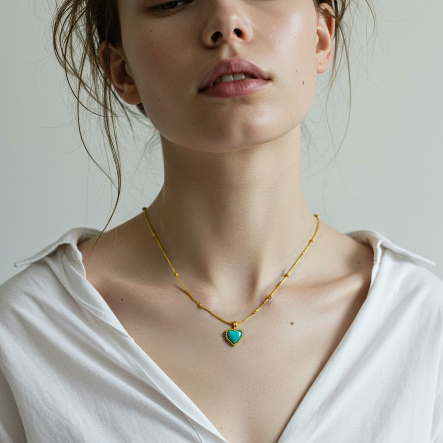 Ocean Heart Pendant Necklace